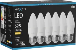 mexen-nova-6x-zarowka-led-e27-c37-5w-ciepla-3000k-525-lm-l102-e27-0