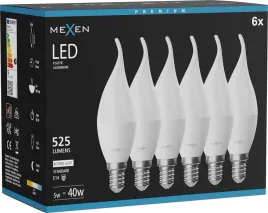 mexen-nova-6x-zarowka-led-plomyk-e14-c37-5w-neutralna-4000k-525-lm-