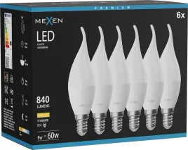 mexen-nova-6x-zarowka-led-plomyk-e14-c37-8w-ciepla-3000k-840-lm-l10