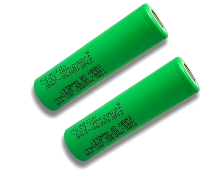 2x 18650 SAMSUNG Akumulator INR18650-25R 2500 mAh 20A 3,7 V Wysokoprądowe