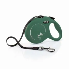 smycz-automatyczna-flexi-smycz-classic-l-oliwkowa-tasma-5m-do-50kg