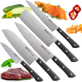 samura-zestaw-5-nozy-noz-szefa-santoku-nakiri-obierania-harakiri-profesiona
