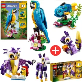 lego-creator-3w1-31136-egzotyczna-papuga-lego-fantastyczne-lesne-stworzenia