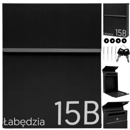 niewielka-czarna-skrzynka-na-listy-z-dekoracyjnym-wzorem-i-napisem