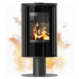 kominek-koza-na-drewno-piec-obrotowy-erik-na-nodze-moc-55-kw-czarny-wklad