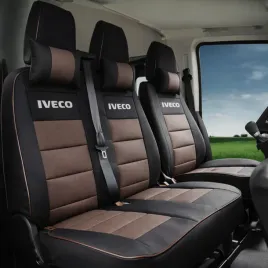pokrowce-z-logo-iveco-dedykowany-komplet-premium-z-eko-skory-brazowy