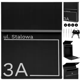 czarna-skrzynka-pocztowa-z-wzorem-i-napisem