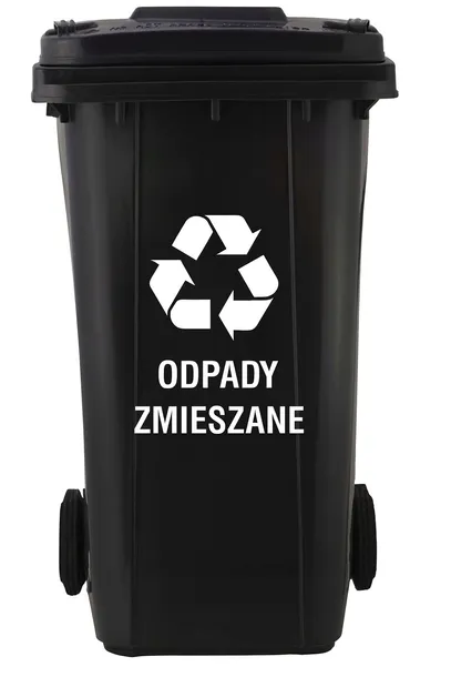 Pojemnik na Śmieci 120l Kosz Odpady Kubeł do Segregacji Mocny Czarny