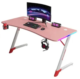 biurko-gamingowe-komputerowe-stol-dla-gracza-nowoczesne-led-140-cm-rozowe