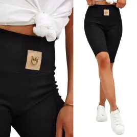 kolarki-damskie-legginsy-krotkie-getry-spodenki-prazek-38-40-m-l-czarne