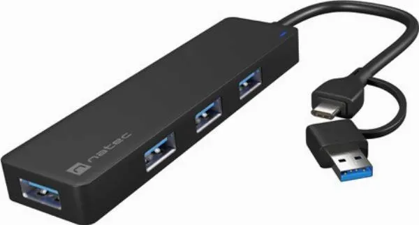 hub-natec-mayfly-usb-c-usb-a-czarny-blyszczacy