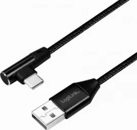 logilink-usb-a-usb-c-0-3m-katowy-w-oplocie-czarny