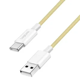 logilink-usb-a-usb-c-1-5m-w-nylonowym-oplocie-zolty