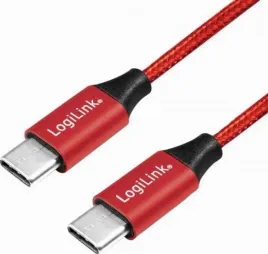 logilink-usb-c-1-0m-w-oplocie-czerwony