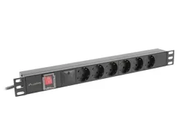 lanberg-listwa-zasilajaca-rack-pdu-19-1u-10a-6x-schuko-2m-czarna-c14