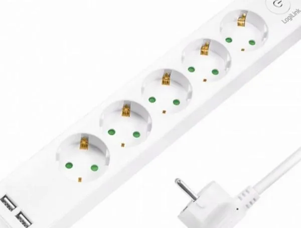 logilink-5-gniazd-1-5m-biala