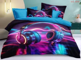 posciel-160x200-3d-sluchawki-muzyka-gaming-3cz-kolorowa-bawelna-satynowa