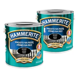 hammerite-farba-do-metalu-5l-prosto-na-rdze-matowy-czarny-zestaw-2x25l