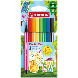 flamastry-stabilo-pen-68-mini-animal-vibes-8-roznych-kolorow-etui-kartonowe