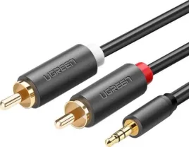ugreen-av102-kabel-2x-rca-cinch-jack-3-5-mm-15m-czarny