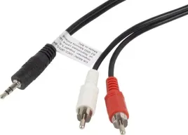 kabel-lanberg-minijack-3-5mm-na-2x-rca-1-5m-czarny-blyszczacy
