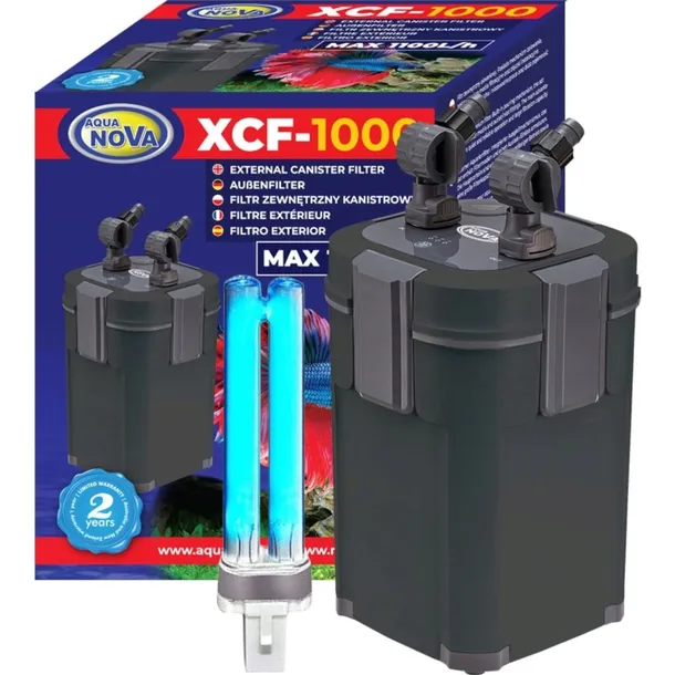Energooszczędne urządzenie filtr kubełkowy z UV 7W do akwarium 100–200 l