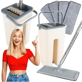 mop-z-wiadrem-plaski-dwukomorowy-wyciskacz-4-wklady-mikrofibra-zestaw