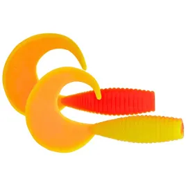 guma-twister-curlypup-5cm-yellow-orange-uv-czosnek-na-pstraga-okonia-zestaw
