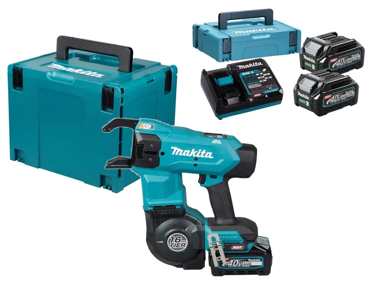 MAKITA TR001GD203 WIĄZARKA DO ZBROJEŃ 40V 1,6mm ZESTAW Z AKUMULATORAMI