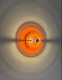 pomaranczowa-lampa-na-sciane-kinkiet-space-age-bauhaus-vintage-retro