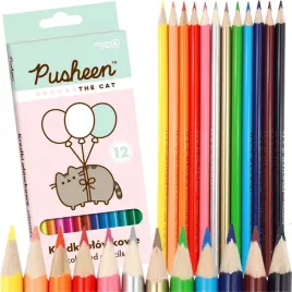 kredki-olowkowe-trojkatne-pusheen-bambino-12-kolorow-majewski-kot-do-szkoly