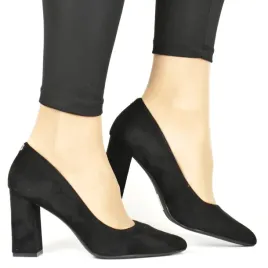 damskie-czolenka-na-slupku-sergio-leone-pb216-czarne-zamszowe