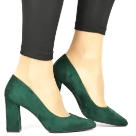 damskie-czolenka-na-slupku-sergio-leone-pb216-zielone-zamszowe