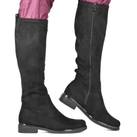 damskie-oficerki-filippo-7332-czarne-zamszowe