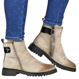 damskie-botki-na-plaskiej-podeszwie-pszczolka-potocki-19314-khaki-zamszowe