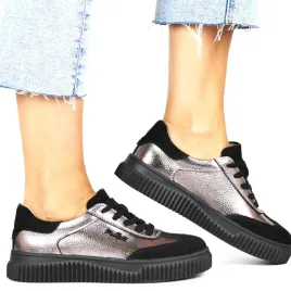 damskie-sneakersy-skorzane-filippo-7123-gun-metaliczne