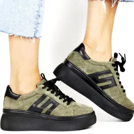 damskie-sneakersy-skorzane-polbutyna-grubej-podeszwie-filippo-7175-khaki