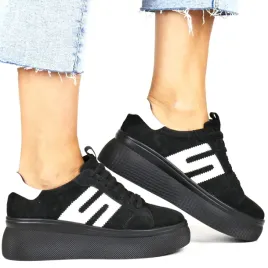 damskie-sneakersy-skorzane-polbutyna-grubej-podeszwie-filippo-7175-czarne