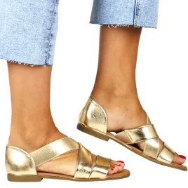 damskie-sandaly-plaskie-z-gumkami-evento-3882-zlote