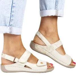 damskie-sandaly-na-koturnie-zapinane-na-rzep-unisoft-8861-zlote