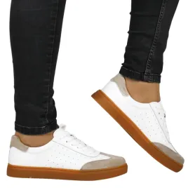 damskie-sneakersy-polbuty-skorzane-filippo-6128-bialo-bezowe