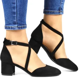 czolenka-sandaly-buty-na-niskim-obcasie-sergio-leone-sk824-czarne-zamszowe