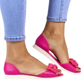 damskie-meliski-z-kokarda-balerinki-gumowe-seastar-bg-162p-fuksja-rozowe