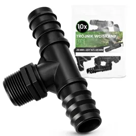 10x-trojnik-pe-25x3-4-gzx25-wciskany-zlaczka-lacznik-rury-kroplujacej