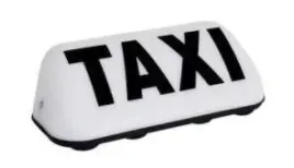 lampa-ukosna-led-taxi-biala-z-napisem-sterowana-pilotem