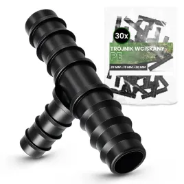 30x-trojnik-pe-20x16x20-wciskany-zlaczka-wtyk-lacznik-rury-kroplujacej