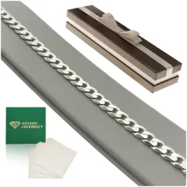 Zdjęcie produktu BRANSOLETKA MĘSKA SREBRNA PANCERKA 6,5MM PR. 925 PREZENT DLA FACETA+GRATIS