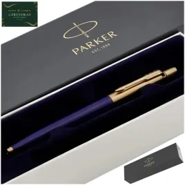 elegancki-zloty-dlugopis-parker-granatowy-24-karaty-certyfikat-na-prezent