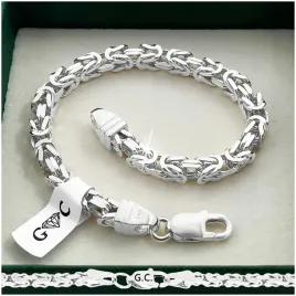 gruba-bransoletka-meska-splot-krolewski-srebro-proba-925-23cm-5mm-grawer