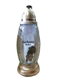 znicz-szklany-zloty-z-dedykacja-kochanej-babci-29cm
